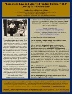 Brochure about Freedom Summer Lecture 2014
